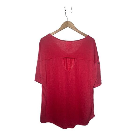 New York Laundry Top Women 3XL Plus Size Pink Modal Blend Gold Button Casual - Picture 2 of 5